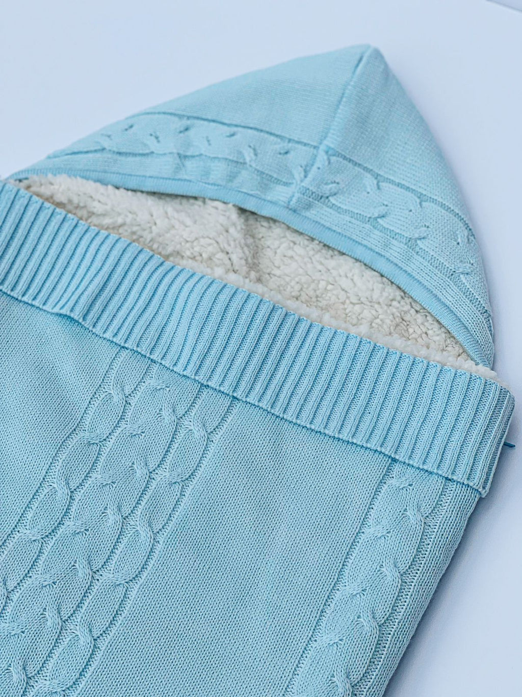 Saquito para Bebé de Tejido de Punto Azul